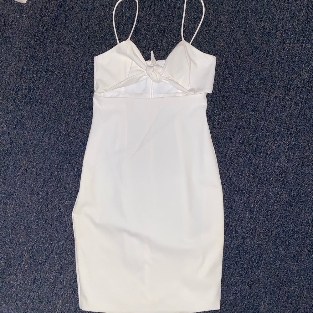 Meshki white evening dress